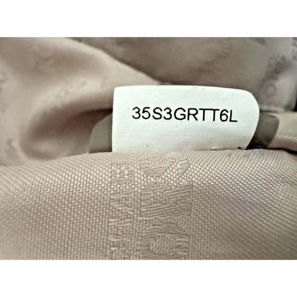 Michael Kors East-West Ring Tote Shoulder Bag Blue Pebbled Leather Tassel MK Tag - Picture 12 of 16